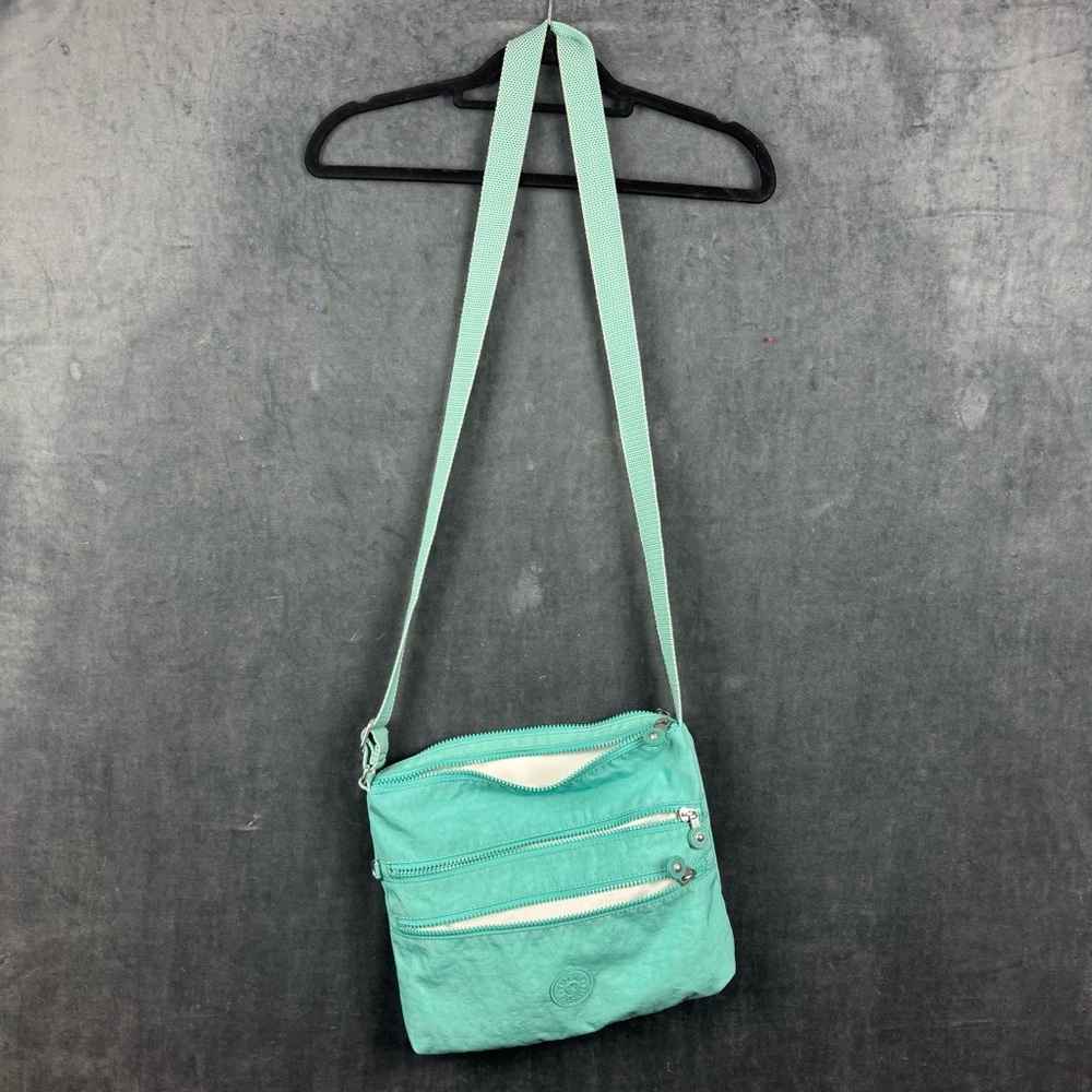 EUC Kipling Alvar multi-pocket Crossbody Bag in Mint Green Perfect condition! - Picture 12 of 15